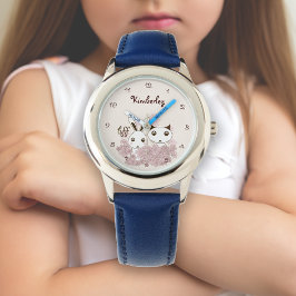 Cute Kitten och Bunny Animal Friends Girls Kids Armbandsur