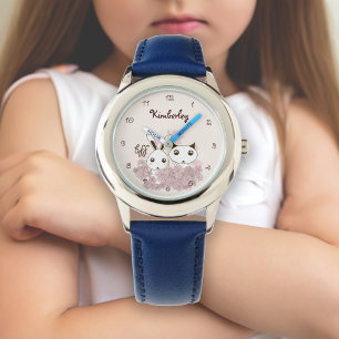 Cute Kitten och Bunny Animal Friends Girls Kids Armbandsur