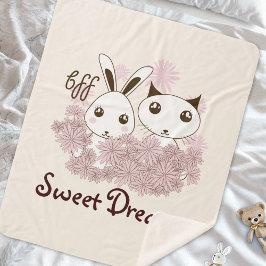 Cute Kitten och Bunny Best Friends Kids Girls