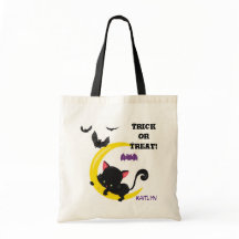 Cute Kitten och Fladdermus Kids Halloween Bus elle