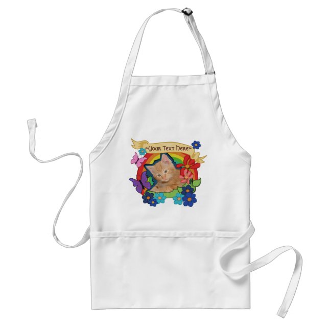 Cute Kitten och Rulla Apron Förkläde (Framsidan)