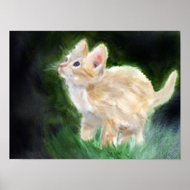 Cute Kitten Painting Poster (Framsidan)