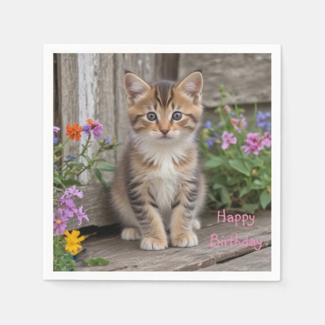 Cute Kitten Pappersservett (Framsidan)