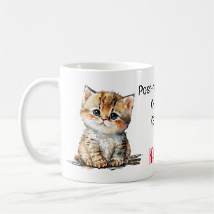 Cute Kitten Post-menopausal barnlös katt Dam Kaffemugg
