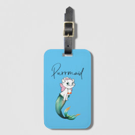 Cute Kitten Purrmaid - Roligt Sjöjungfru Cat Desig Bagagebricka