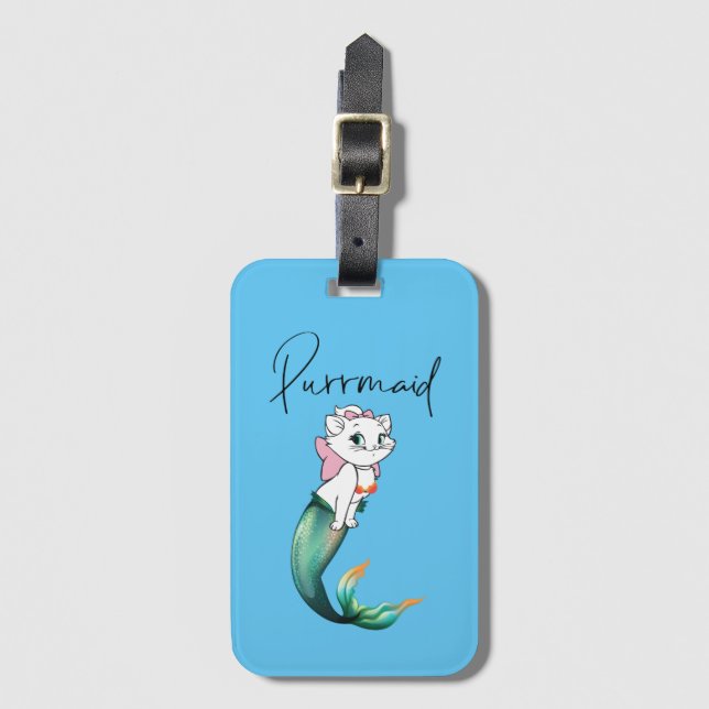 Cute Kitten Purrmaid - Roligt Sjöjungfru Cat Desig Bagagebricka (Framsida vertikal)