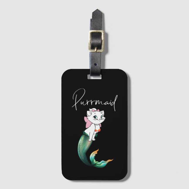 Cute Kitten Purrmaid - Roligt Sjöjungfru Cat Desig Bagagebricka (Framsida vertikal)