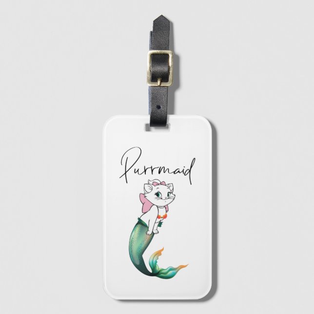 Cute Kitten Purrmaid - Roligt Sjöjungfru Cat Desig Bagagebricka (Framsida vertikal)