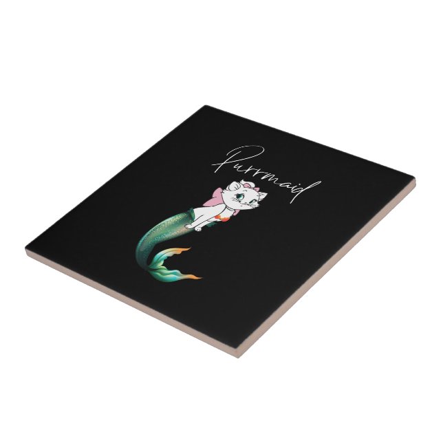 Cute Kitten Purrmaid - Roligt Sjöjungfru Cat Desig Kakelplatta (Sidan)