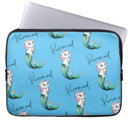 Cute Kitten Purrmaid - Roligt Sjöjungfru Cat Desig Laptop Fodral