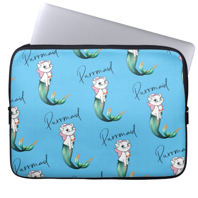 Cute Kitten Purrmaid - Roligt Sjöjungfru Cat Desig Laptop Fodral (Framsidan)