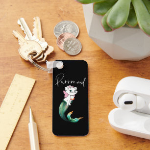 Cute Kitten Purrmaid - Roligt Sjöjungfru Cat Desig Nyckelring