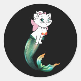 Cute Kitten Purrmaid - Roligt Sjöjungfru Cat Desig Runt Klistermärke