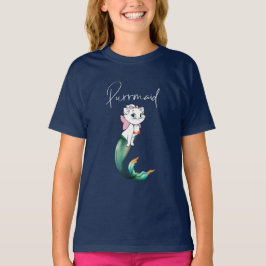 Cute Kitten Purrmaid - Roligt Sjöjungfru Cat Desig T Shirt