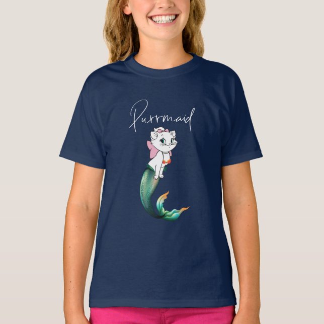 Cute Kitten Purrmaid - Roligt Sjöjungfru Cat Desig T Shirt (Framsida)