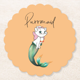 Cute Kitten Purrmaid - Roligt Sjöjungfru Cat Desig Underlägg Papper
