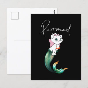 Cute Kitten Purrmaid - Roligt Sjöjungfru Cat Desig Vykort