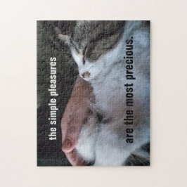 Cute Kitten Quote Simple Pleasures Mest Precious Pussel