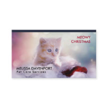 Cute Kitten Resten på jultomten Meowy-jul