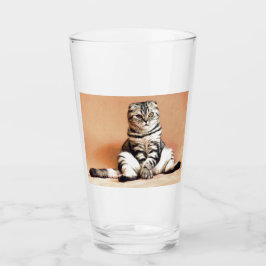 Cute Kitten sprawled ut Glaskopp