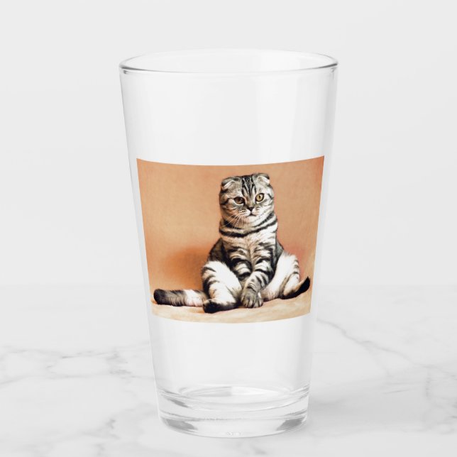 Cute Kitten sprawled ut Glaskopp (Framsida)