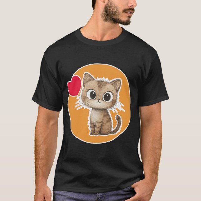 Cute Kitten T Shirt (Framsida)