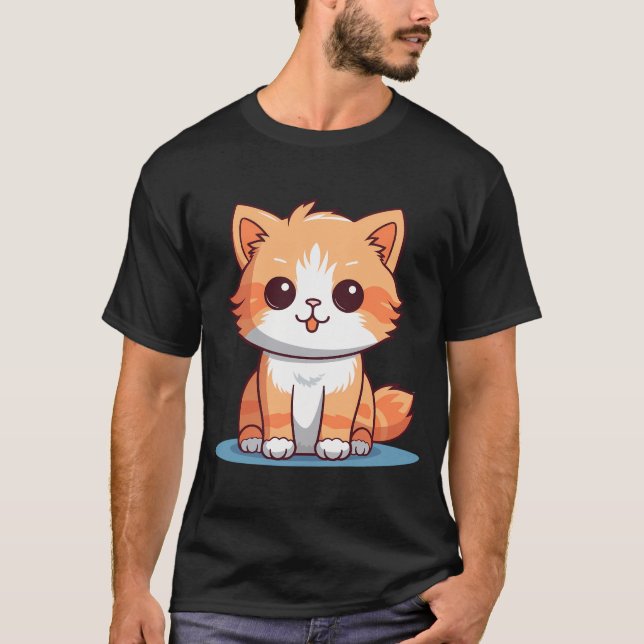 Cute Kitten - Tater tot cat T Shirt (Framsida)