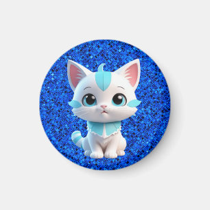 Cute Kitten Tecknad 3D Design-38063 Magnet