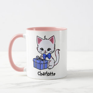 Cute Kitten teckning med Gift Mugg
