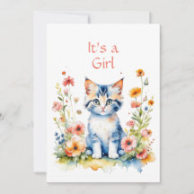 Cute Kitten Thecks Baby Shower