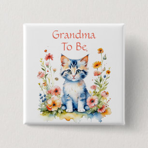 Cute Kitten Thémorma to be Baby Shower Knapp
