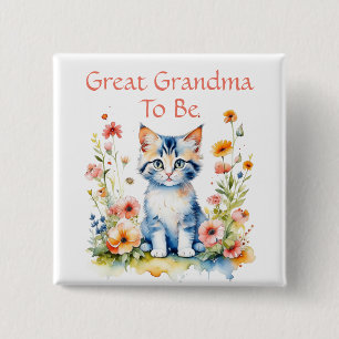 Cute Kitten Thémorma to be Baby Shower Knapp