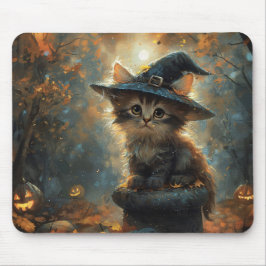 Cute Kitten Wearing a Witch Hat Musmatta
