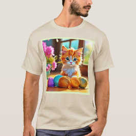 Cute Kitten Yarn T Shirt