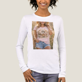 Cute Kittens Floral Graphic Girls  T-Shirt