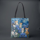 Cute Kittens i Iris Fält Van Gogh Stil Vibe Tygkasse<br><div class="desc">Fira kärlek för katter och konst med den här Cute Kittens i en Iris Fält Van Gogh Stil Vibe Tote Bag. Med vackra kattungar som leker i en sjudande iris fält, har den här konstnärliga toten förbättrats med den charmerande texten "My Mamma Kärlek Cats... and So Do I.". Perfekt för...</div>