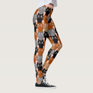 Cute Kittens Kattdjur Cat Mönster Leggings