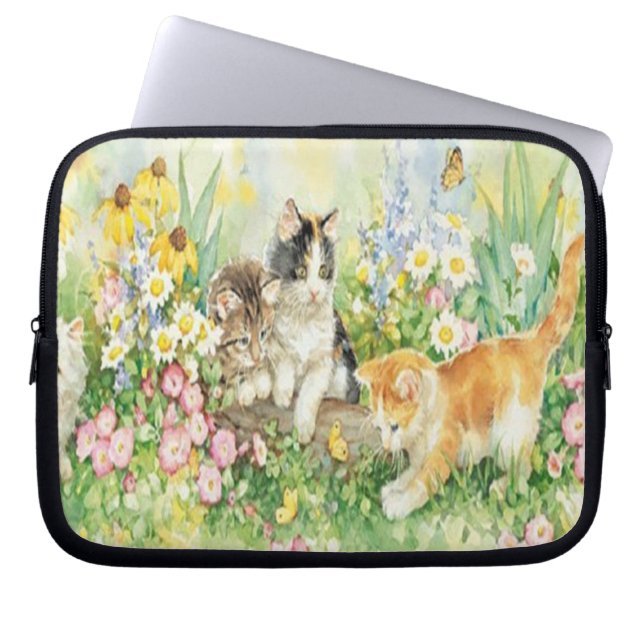 Cute Kittens Laptop sleeve (Framsidan)