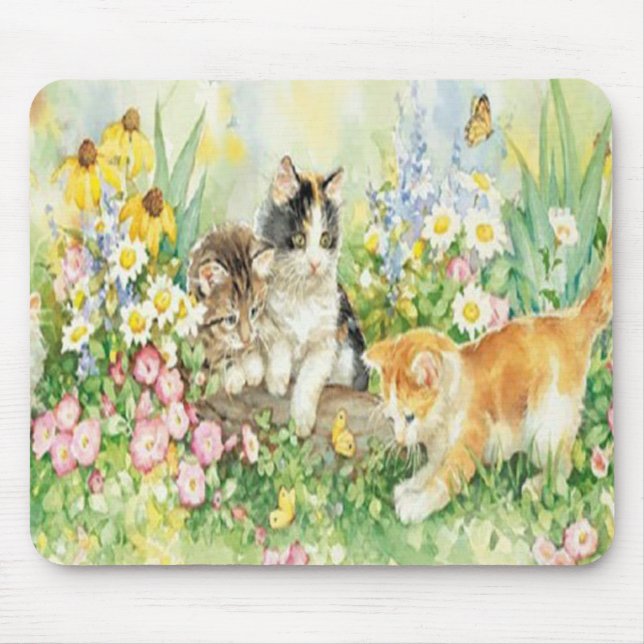 Cute Kittens Mouse Pad Musmatta (Framsidan)