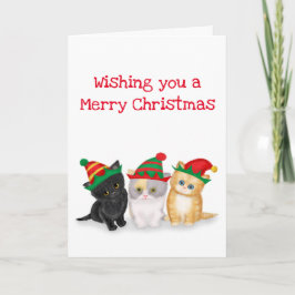 Cute kittens önskan om ett god jul-kort kort