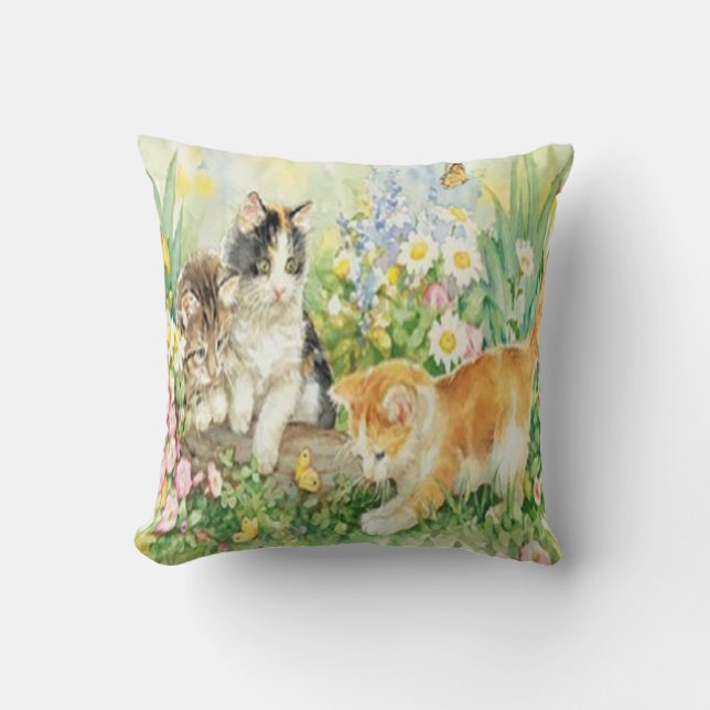 Cute Kittens Reversible Pillow Kudde (Framsida)