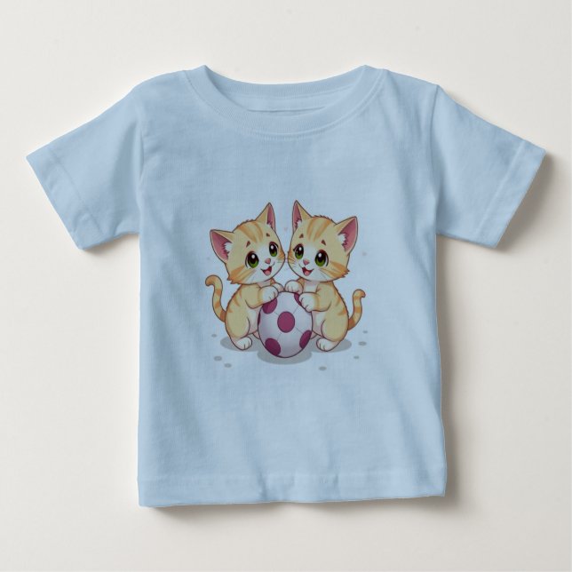 Cute Kittens T Shirt (Framsida)