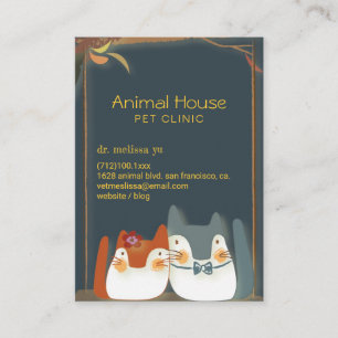 Cute Kittens Veterinarian Visitkort