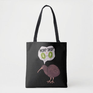 Cute Kiwi Bird Family Humor Nya Zeeland Tygkasse
