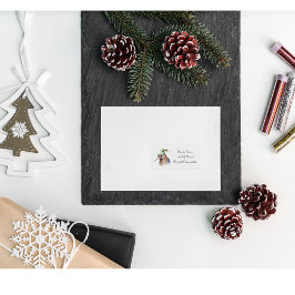 Cute Kiwi Bird i jul Elf Hat, anpassningsbar Adressetikett