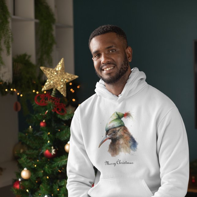 Cute Kiwi Bird i jul Elf Hat, anpassningsbar Hoodie (Skapare uppladdad)