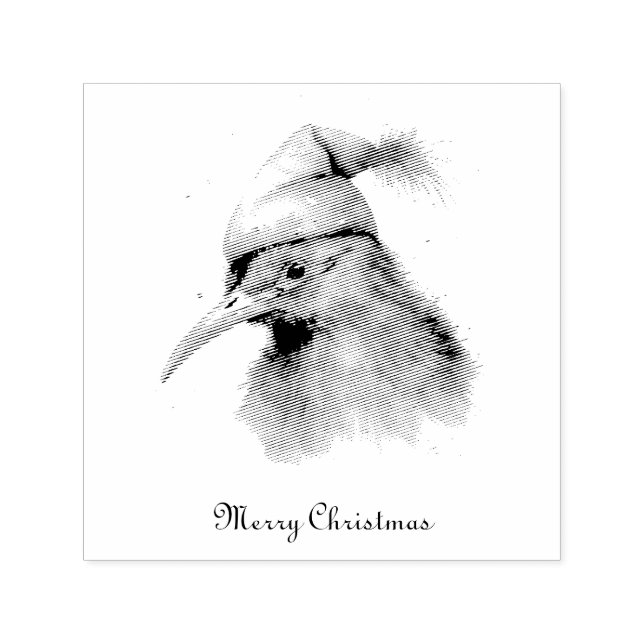 Cute Kiwi Bird i jul Elf Hat, anpassningsbar Självfärgande Stämpel (Design)