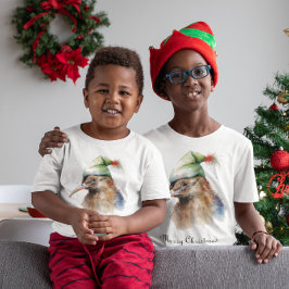 Cute Kiwi Bird i jul Elf Hat, anpassningsbar T Shirt