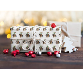 Cute Kiwi Bird i jul Elf Hat Presentpapper