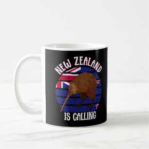 Cute Kiwi Bird New Zealand Travel Kaffemugg